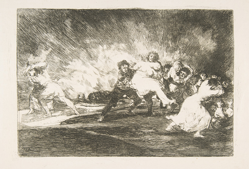 “They Escape Through the Flames,” plate 41 from “The Disasters of War,” by Goya, 1810. The Metropolitan Museum of Art, Harris Brisbane Dick Fund, 1932.