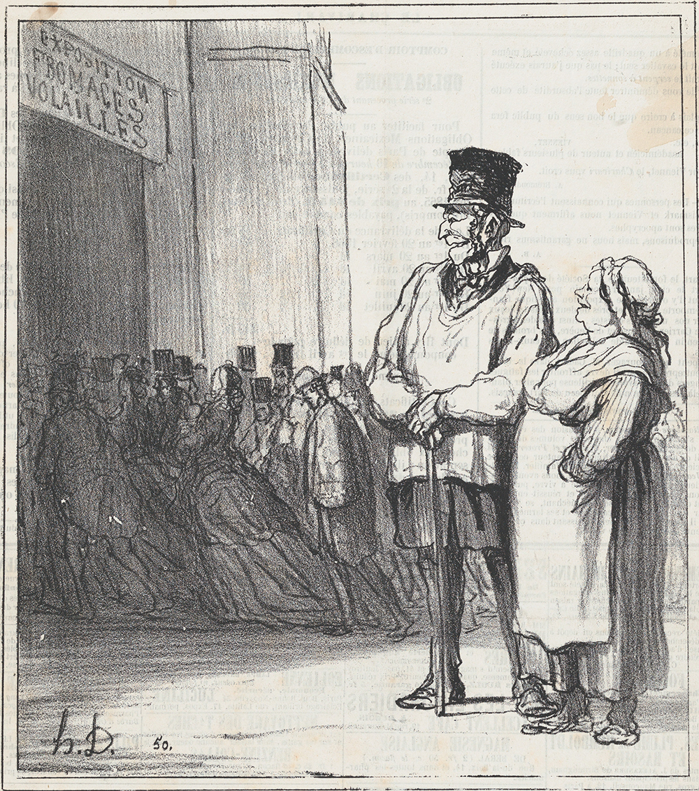 “Just imagine my good fellow…if they knew how we make their cheese, they surely wouldn’t hurry so much,” by Honoré Daumier, 1865. The Metropolitan Museum of Art, The Elisha Whittelsey Collection, The Elisha Whittelsey Fund, 1962.