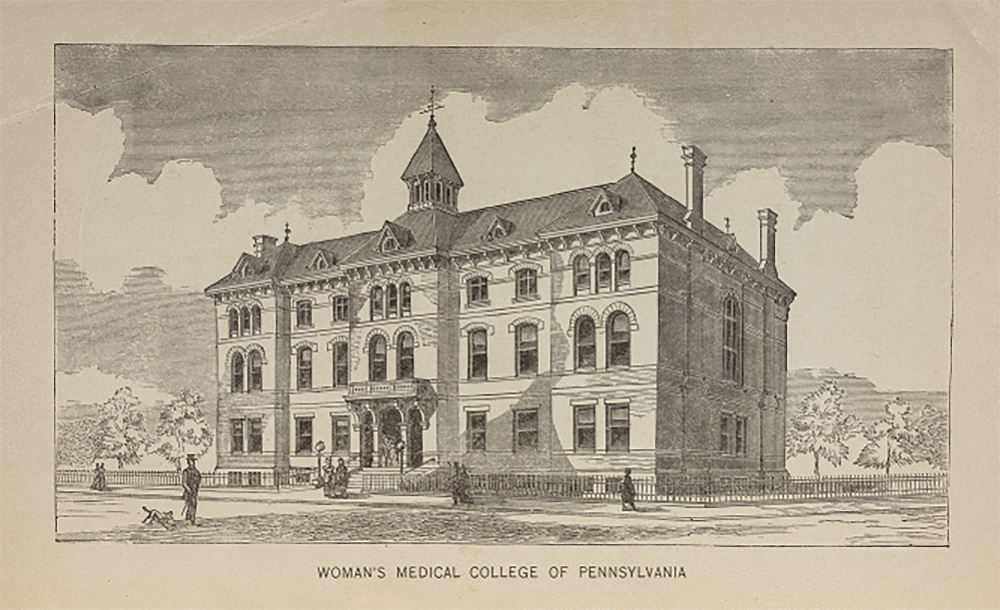 Engraving of the Woman’s Medical College of Pennsylvania. American Antiquarian Society.