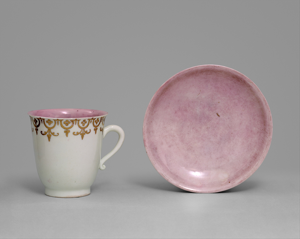 Cup and saucer, by the Meissen Manufactory, c. 1717.