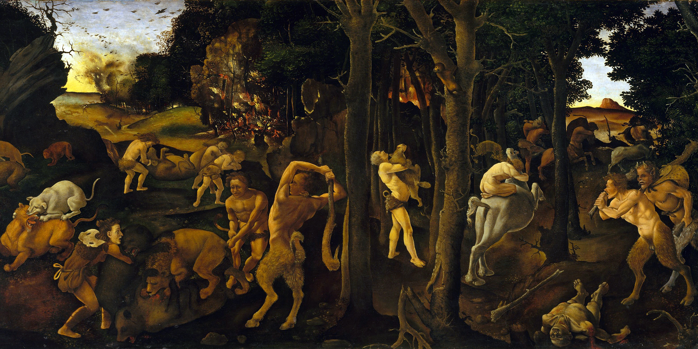 A Hunting Scene (detail), painting by Piero di Cosimo, c. 1494–1500. The Metropolitan Museum of Art, Gift of Robert Gordon, 1875.