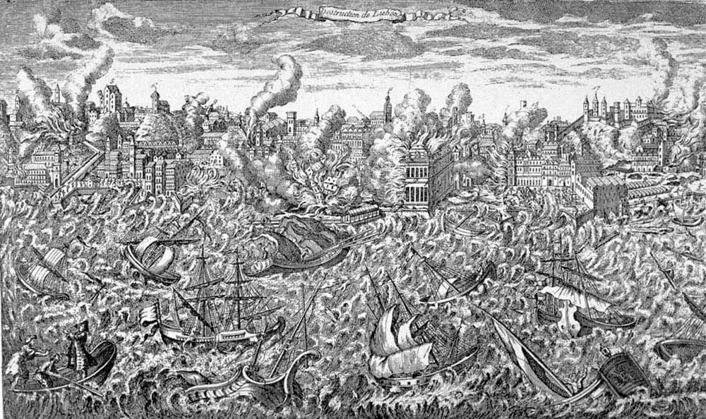 Lisbon earthquake of 1755. Wikimedia Commons.