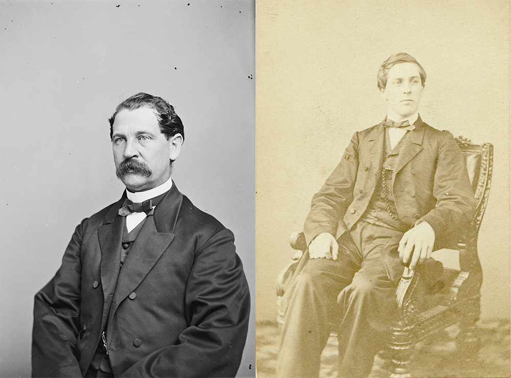 (L) Brigadier General Thomas Eckert, officer of the Federal Army, c. 1860–65. Photograph by Brady’s National Photographic Portrait Galleries. Library of Congress, Prints and Photographs Division. (R) D.H. Bates, Photograph by Philp & Solomons. Library of Congress, Prints and Photographs Division.