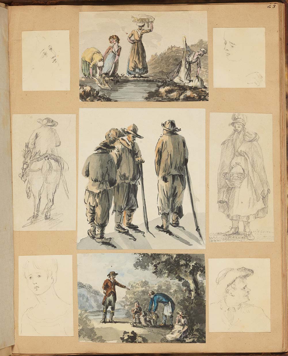 Page from Edgeworth family drawing album.