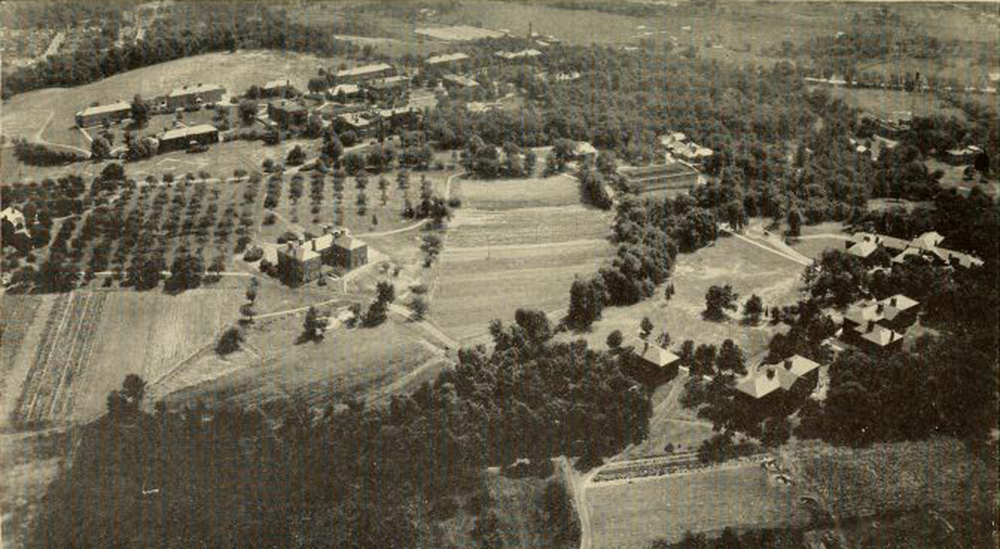 Aerial view of the Fernald School, c. 1930.