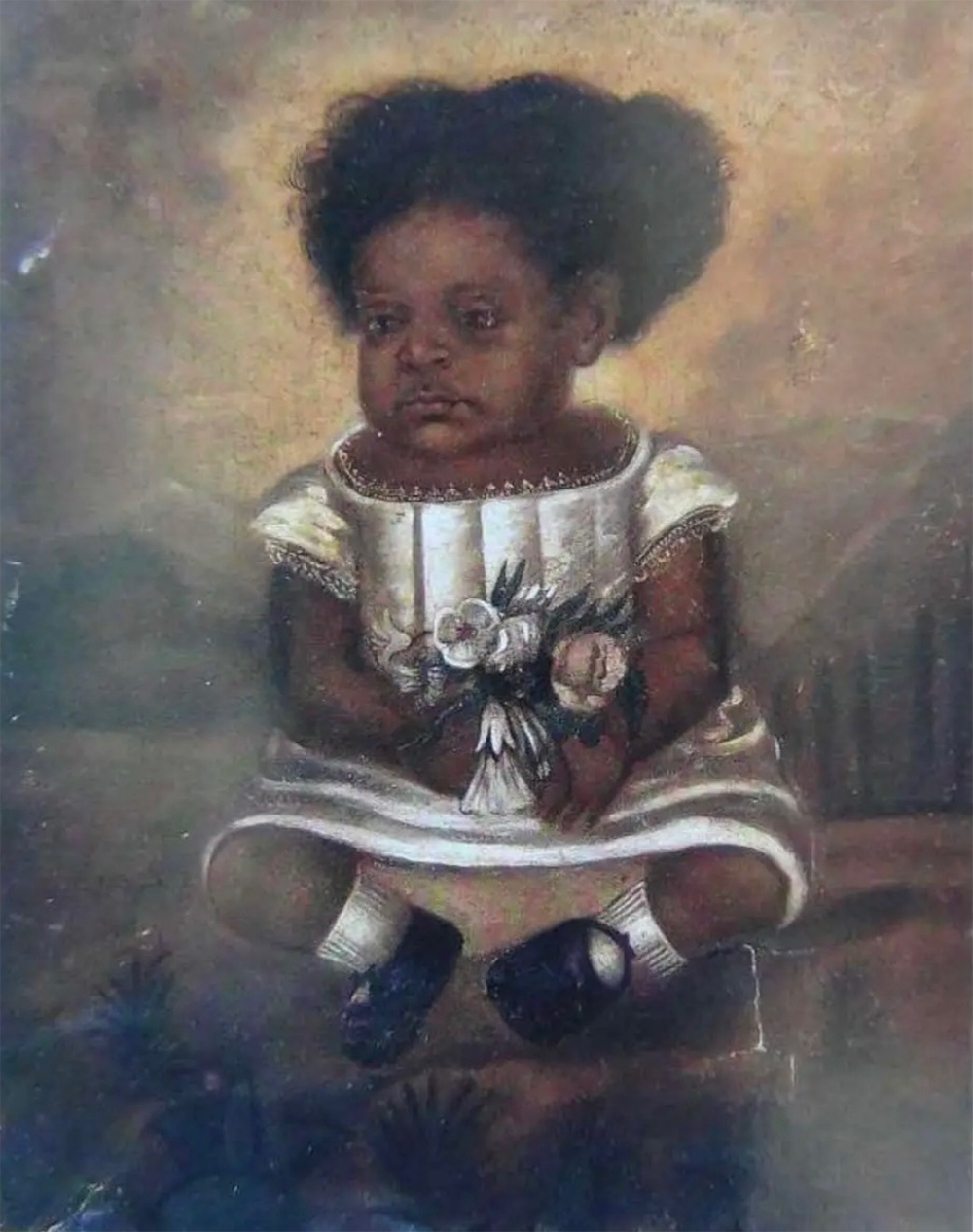 Portrait of the daughter of Haitian President François Denys Légitime, attributed to L. Rigaud. Private Collection, Port-au-Prince.
