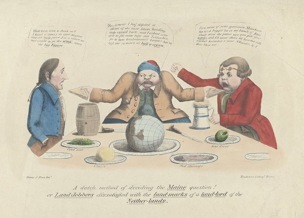 “A Dutch Method of Deciding the Maine Question!” by Henry J. Finn, 1831. Rijksmuseum. “A Dutch Method of Deciding the Maine Question!” by Henry J. Finn, 1831. Rijksmuseum.