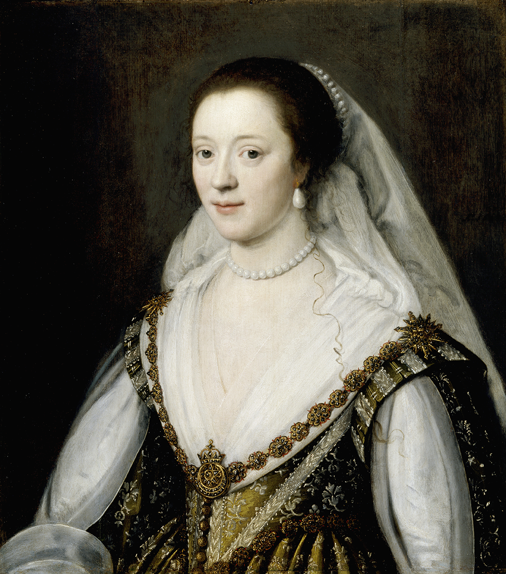 Frances Coke, Viscountess Purbeck, by Michiel Janszoon van Miereveldt, 1623. Ashdown House, Berkshire, UK / National Trust Photographic Library/John Hammond / Bridgeman Images.