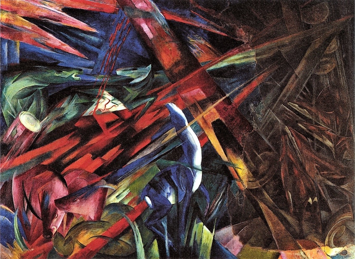 The Fate of the Animals, by Franz Marc, 1913. Wikimedia Commons. 