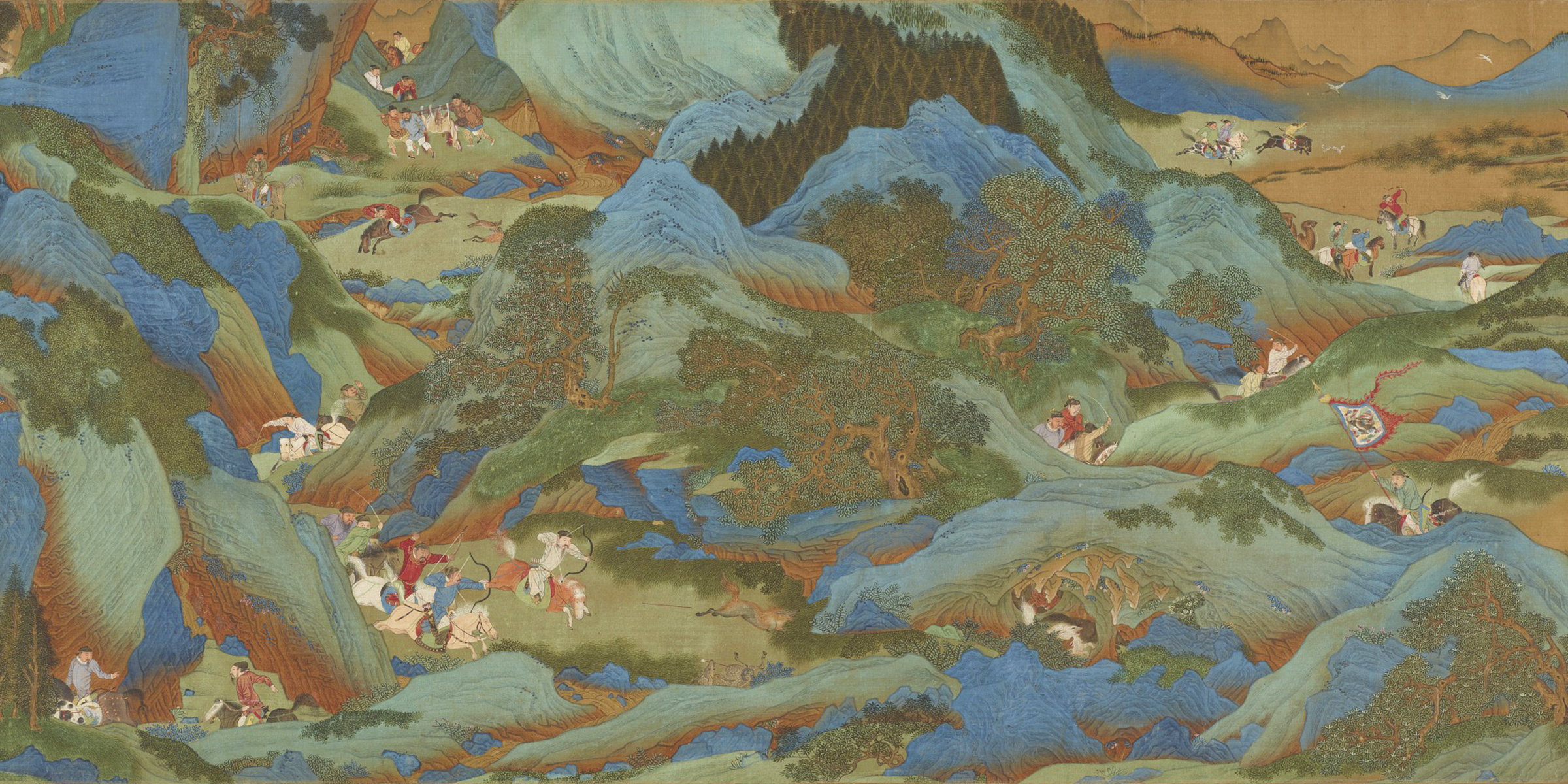 The Shanglin Park: Imperial Hunt, handscroll attributed to Qiu Ying, Ming dynasty, mid- to late sixteenth century. Smithsonian Institution, National Museum of Asian Art, Gift of Charles Lang Freer.
