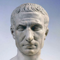 A bust of Julius Caesar.