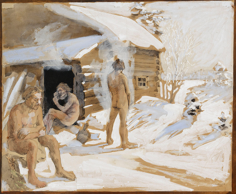 “Outside the Sauna,” by Akseli Gallen-Kallela, 1891. Finnish National Gallery.