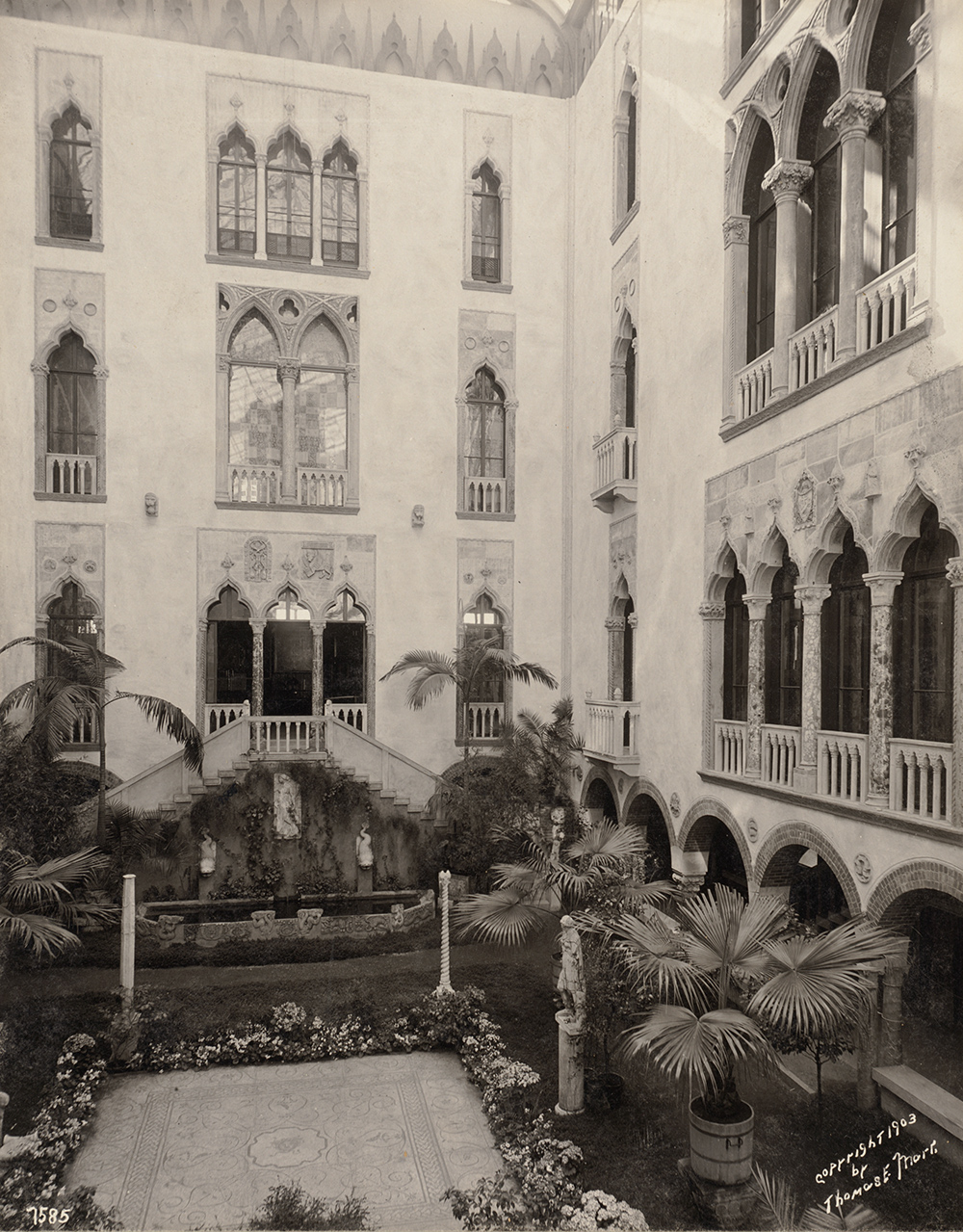 The court at the Isabella Stewart Gardner Museum, 1903. Photograph by Thomas E. Marr.