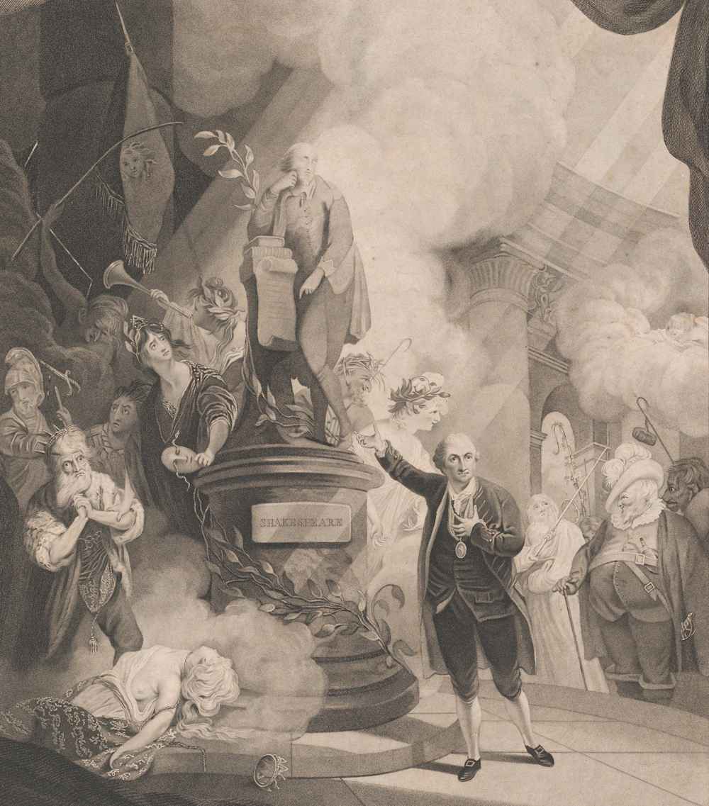 Garrick Speaking the Jubilee Ode, by Caroline Watson, 1769. The Metropolitan Museum of Art.