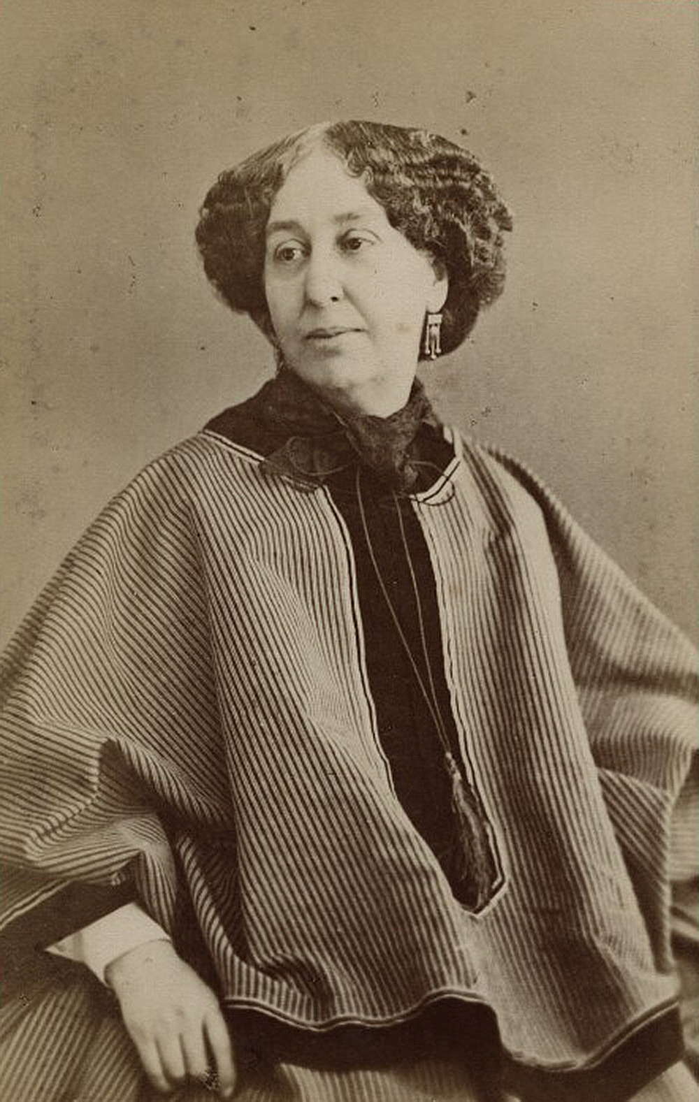 George Sand, 1866. Photograph by Nadar. National Portrait Gallery.