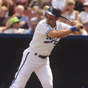 Kansas City Royals’ third baseman George Brett at bat