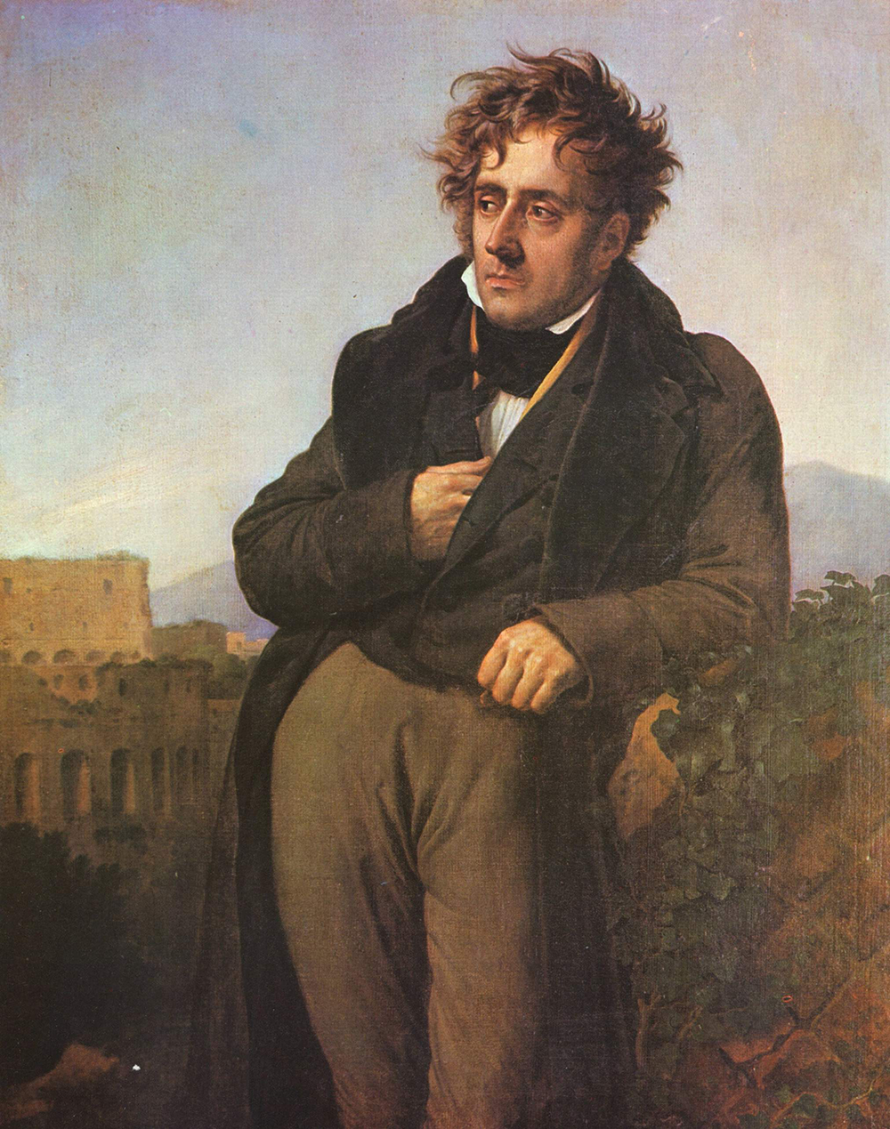 “Chateaubriand Meditating on the Ruins of Rome,” by Anne-Louis Girodet de Roucy Trioson, 1809. Musée d'Histoire de la Ville et du Pays Malouin.