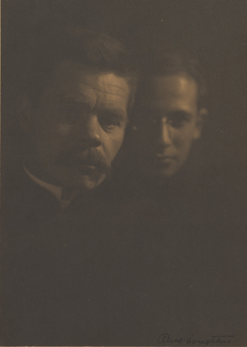 Alice Boughton, “Maxim Gorky and Zena Peschkoff, His Adopted Son,” ca. 1910. The Metropolitan Museum of Art, Gift of Miss Elma Loines, 1961.