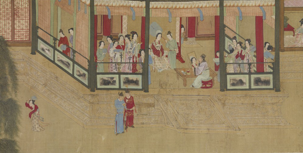 Spring Morning in the Han Palace (detail), copy after Qiu Ying, seventeenth century.