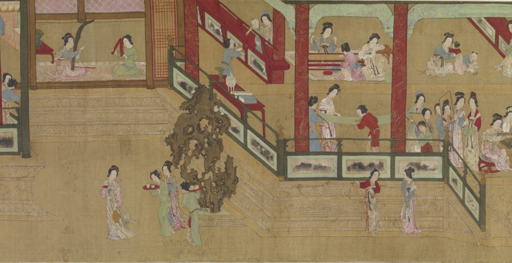 Spring Morning in the Han Palace (detail), copy after Qiu Ying, seventeenth century.