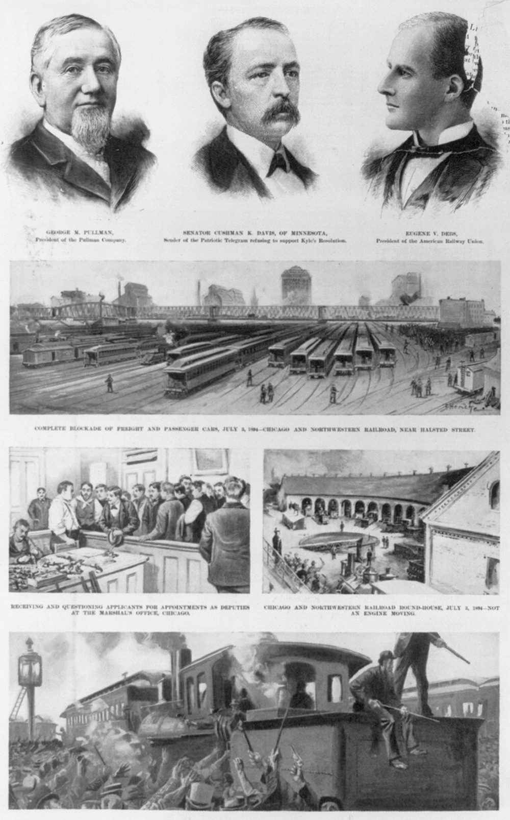 Illustrations from “The Great Railway Strikes,” Harper’s, 1894. Library of Congress, Prints and Photographs.