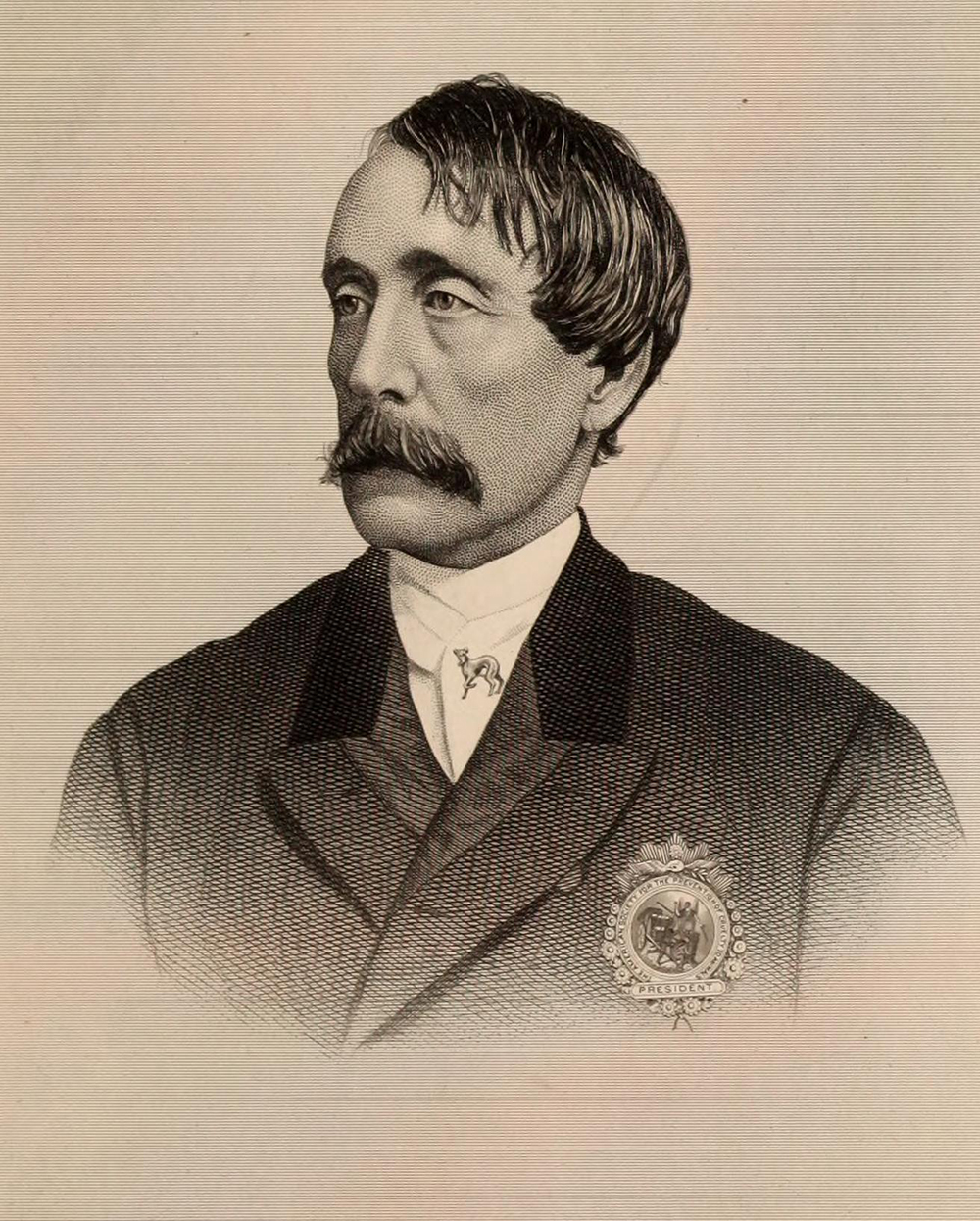 Illustration of Henry Bergh by George E. Perine, 1884.