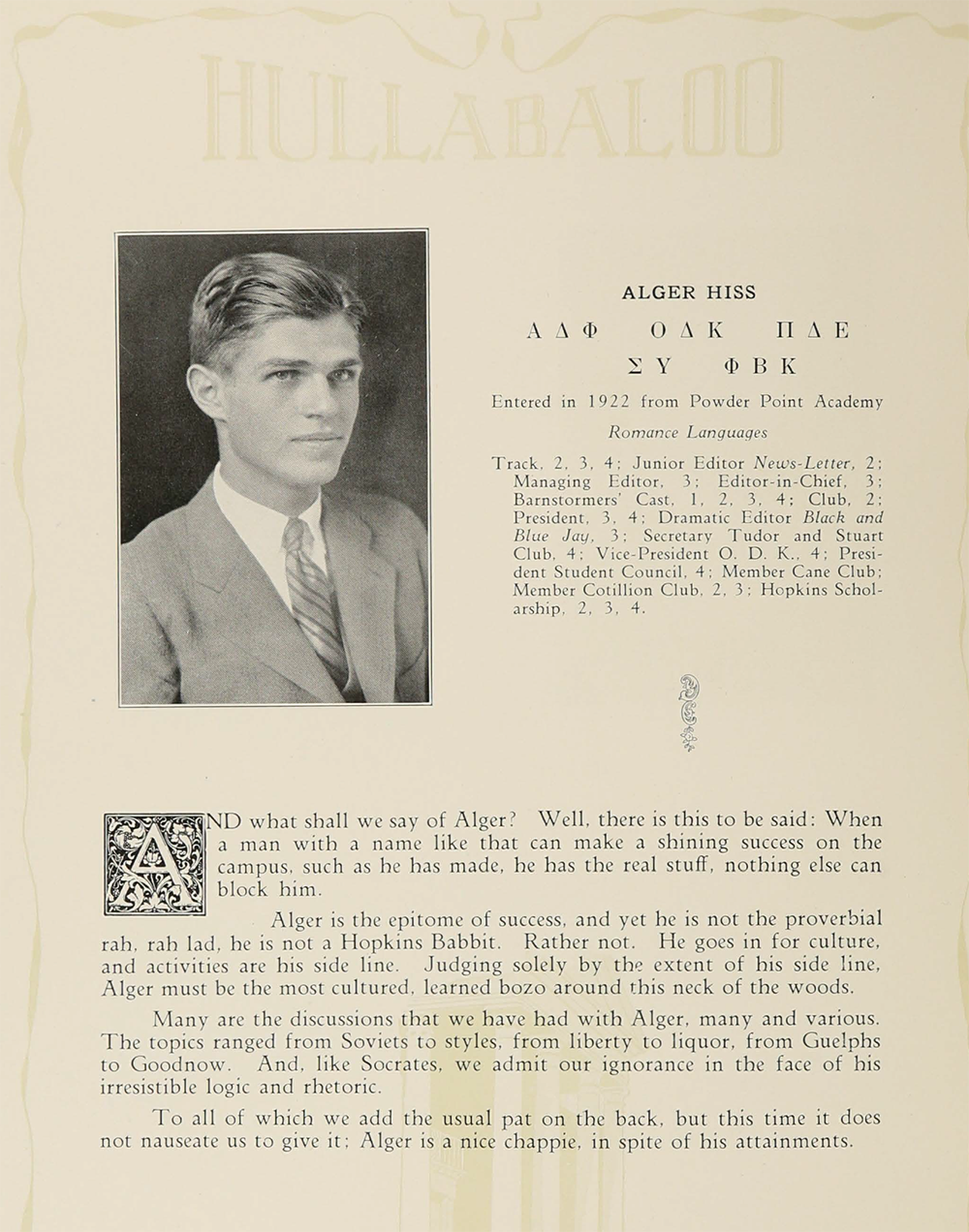 The Johns Hopkins Hullabaloo, 1926. Ferdinand Hamburger Archives, Sheridan Libraries, Johns Hopkins University.