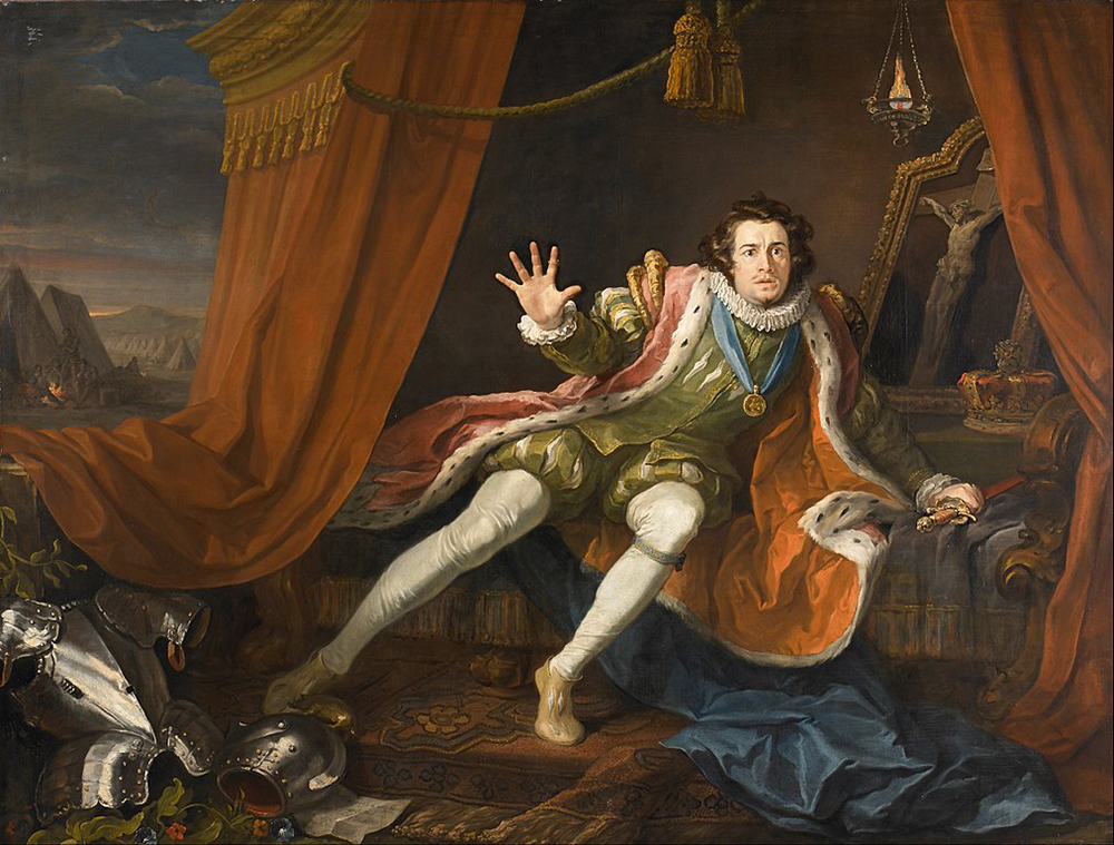 David Garrick as Richard III, by William Hogarth, c. 1745. Walker Art Gallery.