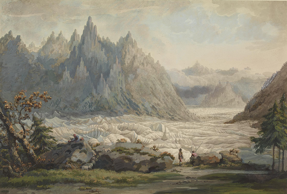 Mer de Glace, Chamonix, by William Pars, 1770.