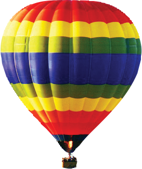 A photograph of a hot air balloon.