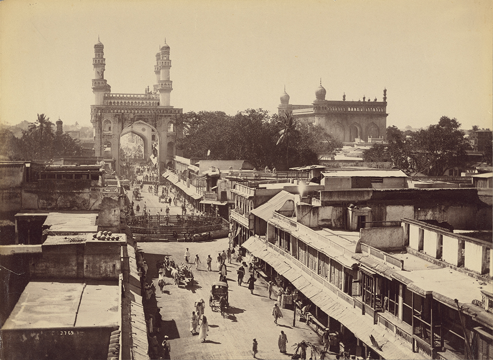 Photograph of Principal Street, Hyderabad, by Lala Deen Dayal, c. 1888. The J. Paul Getty Museum, Los Angeles. Digital image courtesy of the Getty’s Open Content Program.