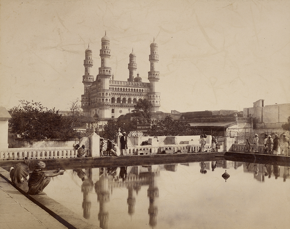 Photograph of the Charminar, Hyderabad, by Lala Deen Dayal, c. 1888. The J. Paul Getty Museum, Los Angeles. Digital image courtesy of the Getty’s Open Content Program.