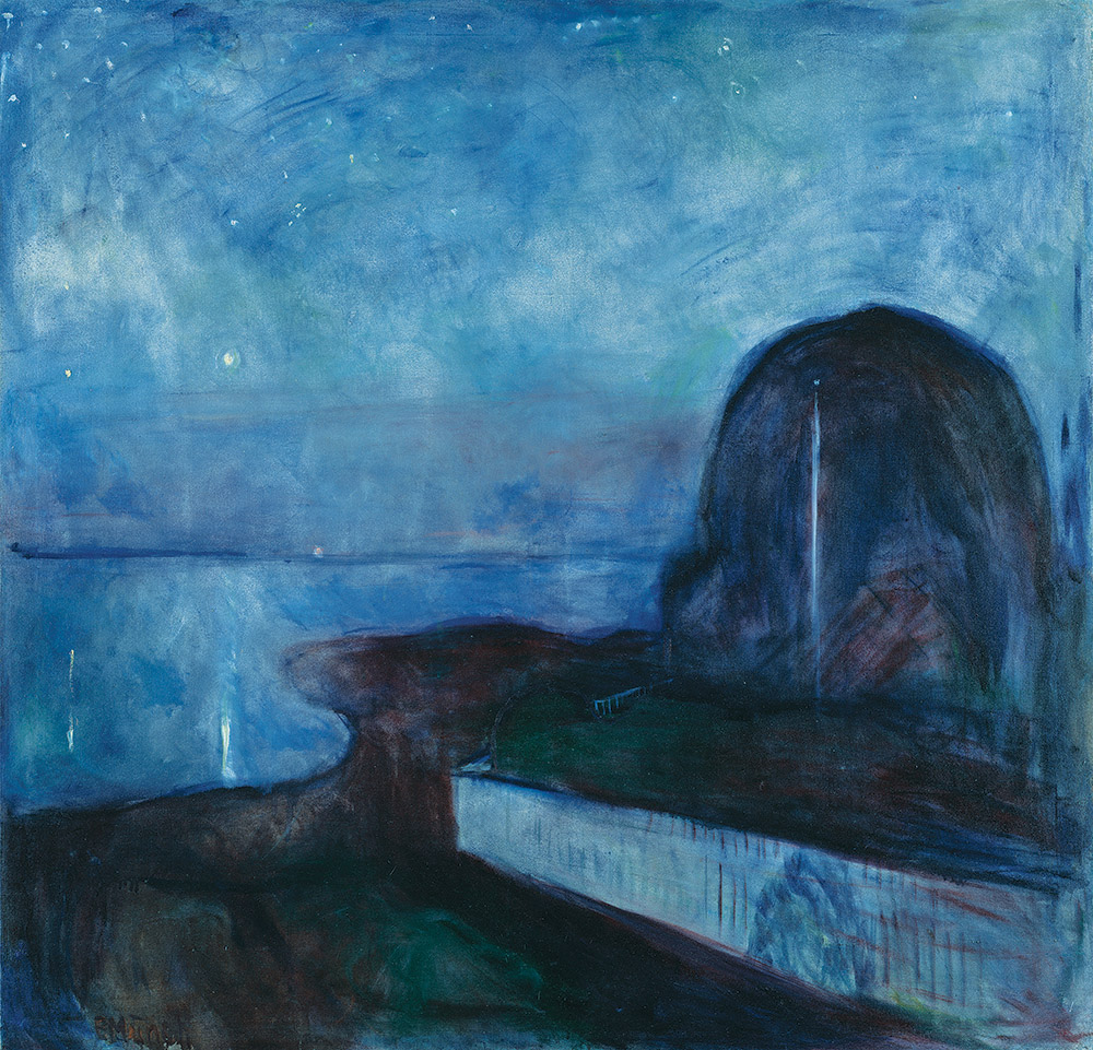 Starry Night, by Edvard Munch, 1893. Starry Night, by Edvard Munch, 1893.