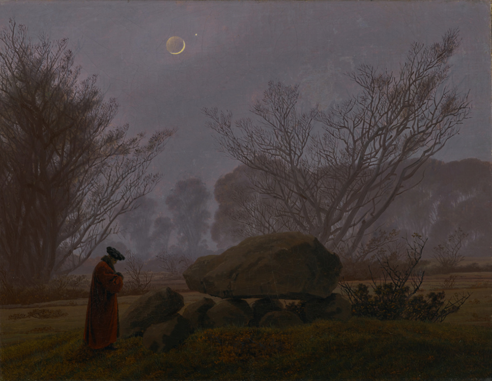 A Walk at Dusk, by Caspar David Friedrich, c. 1830. © The J. Paul Getty Museum, digital image courtesy of the Getty’s Open Content Program. A Walk at Dusk, by Caspar David Friedrich, c. 1830. © The J. Paul Getty Museum, digital image courtesy of the Getty’s Open Content Program.