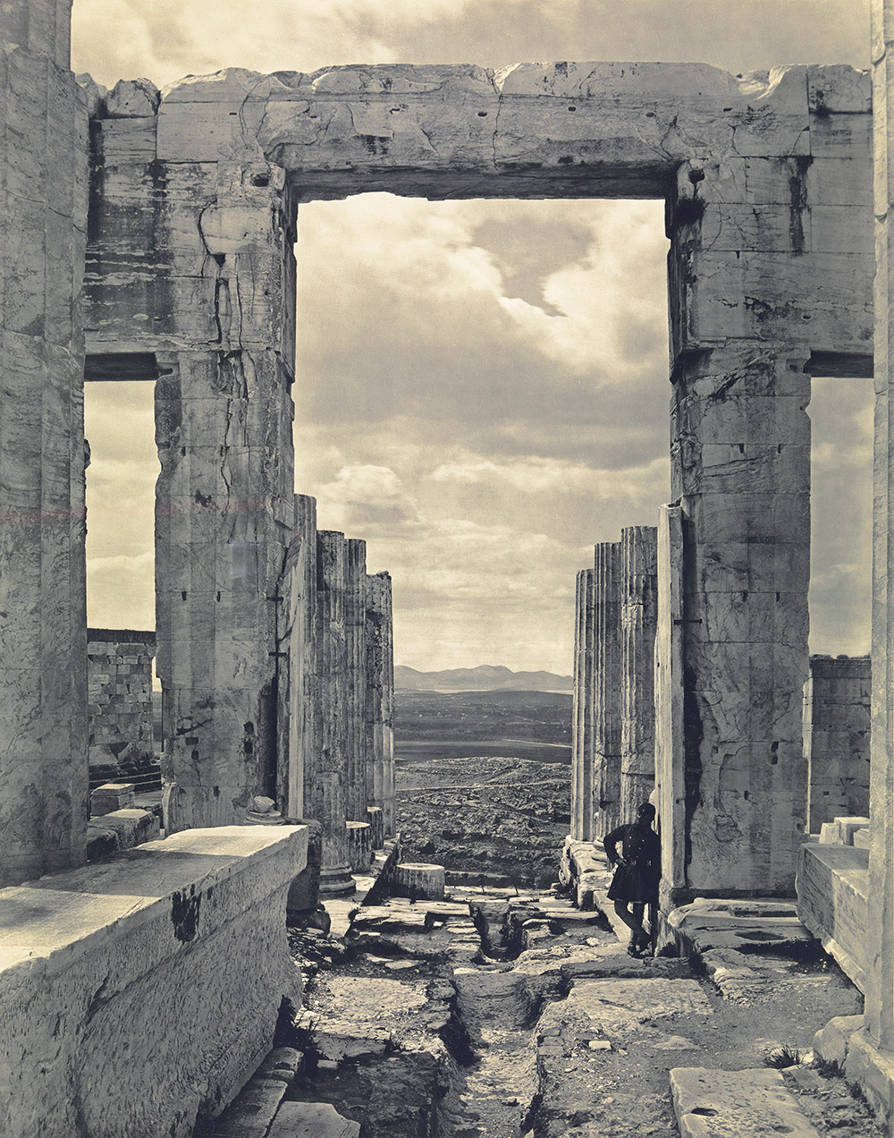 Propylaea to the Acropolis, Athens, c. 1890. Photograph by Braun, Clément & Cie.