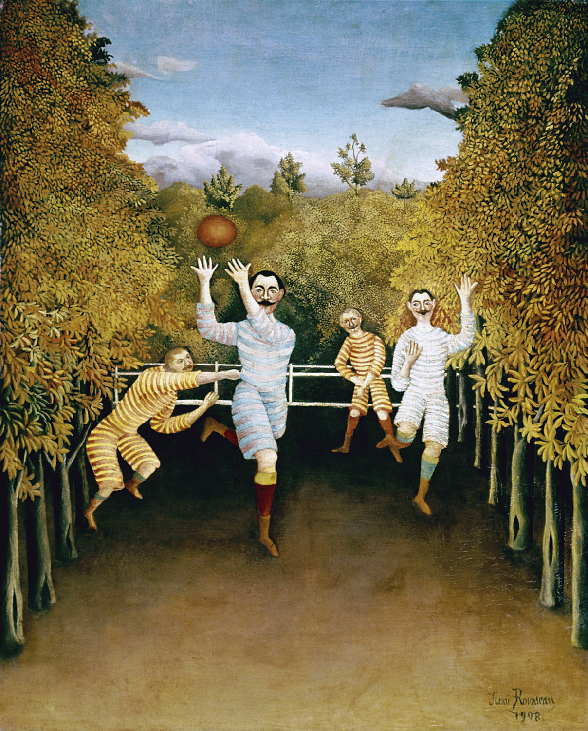 The Football Players, by Henri Rousseau, 1908. Solomon R. Guggenheim Museum, New York, New York.