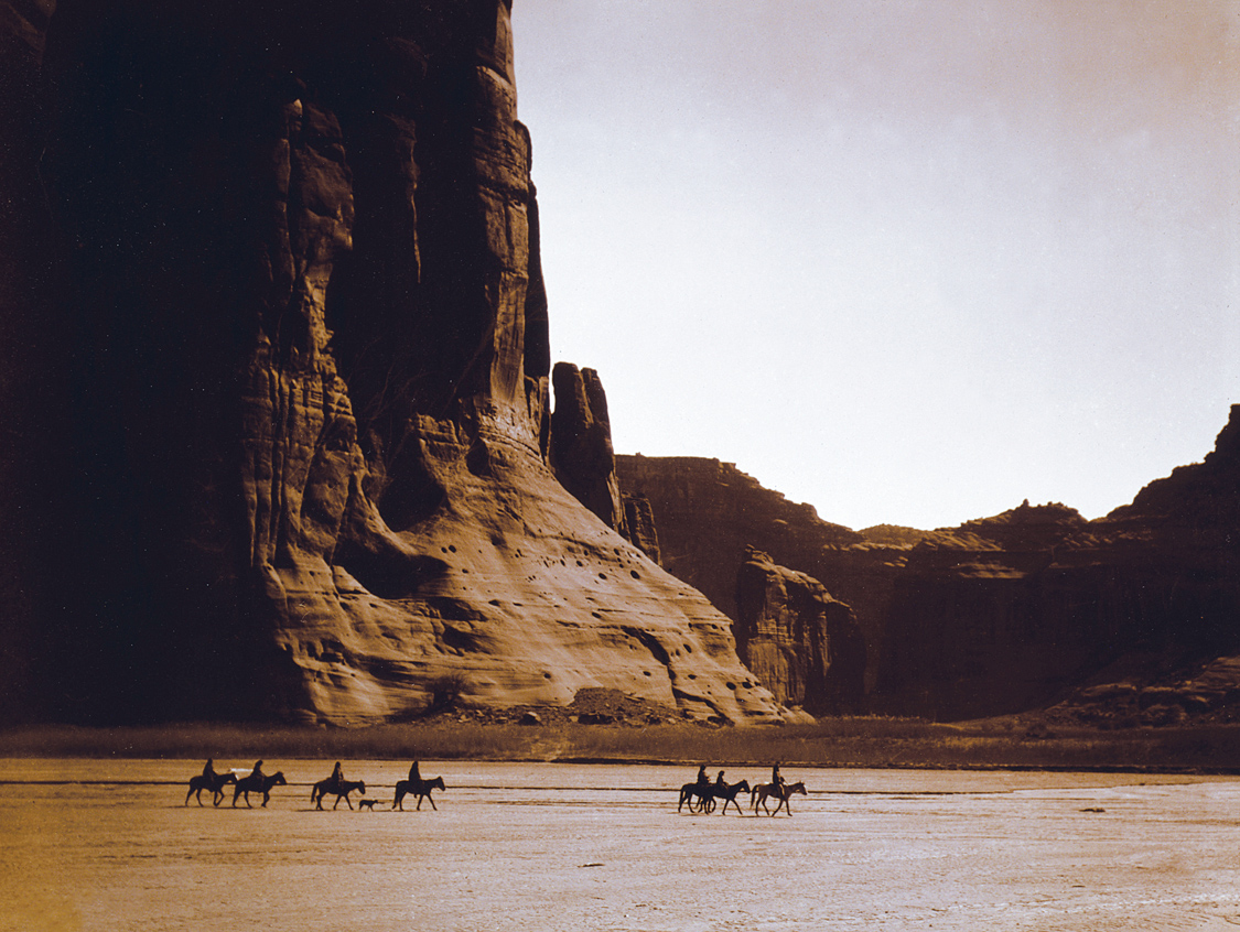 “Navajo Indians in the Canyon de Chelly,” c. 1904. Photograph by Edward S. Curtis. Library of Congress Prints and Photographs Division Washington, D.C. 