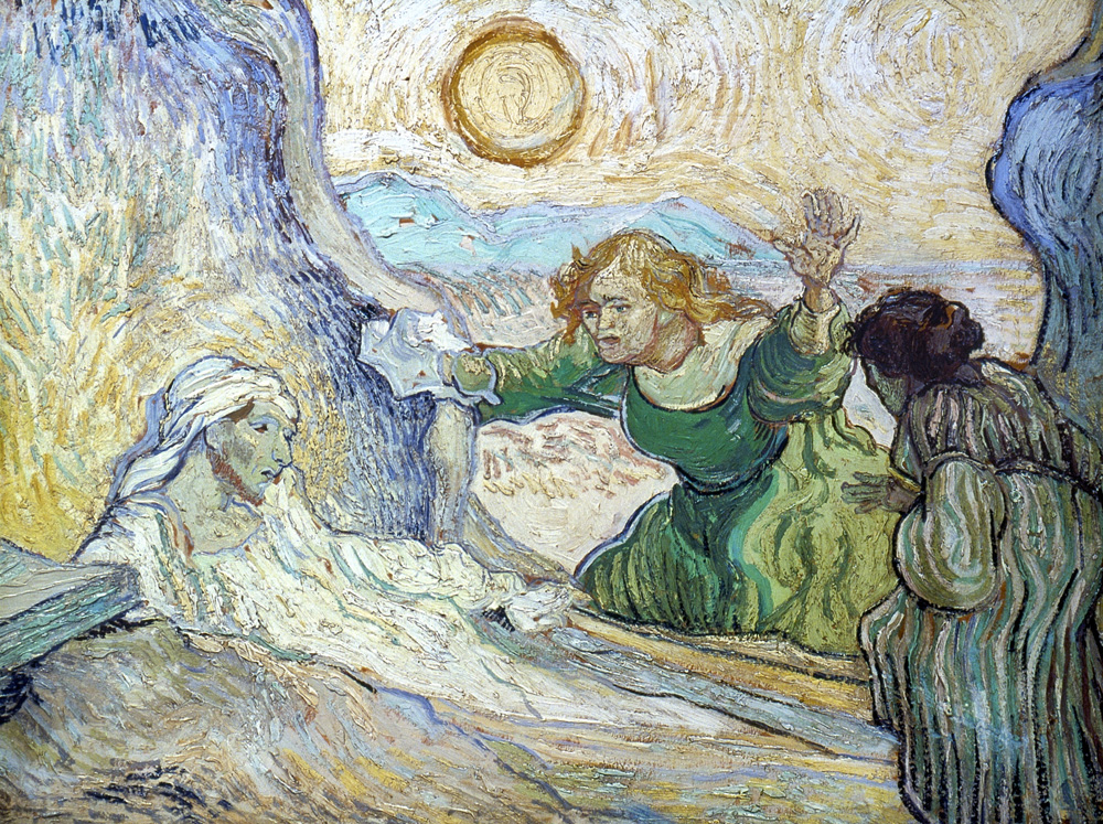 The Raising of Lazarus (After Rembrandt), by Vincent van Gogh, 1890. 