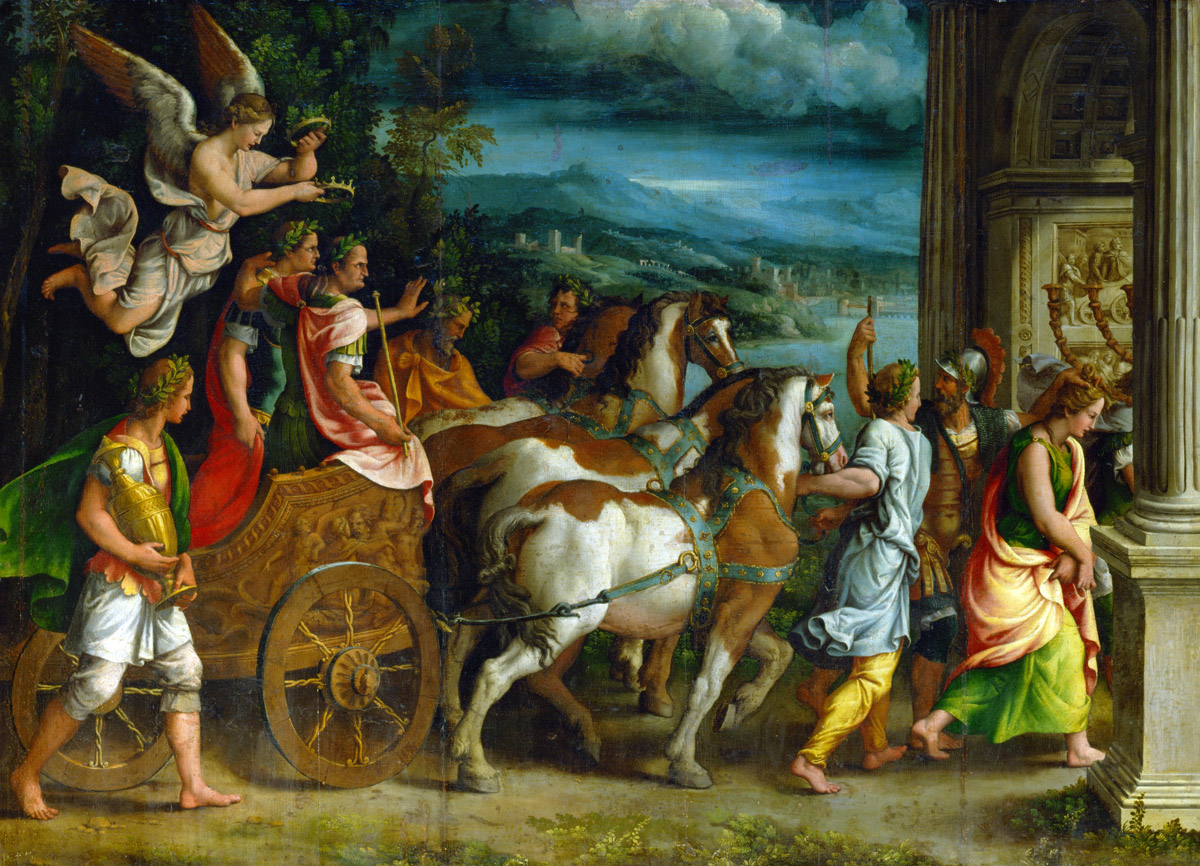 Triumph of Titus and Vespasian, by Giulio Romano, c. 1537. Louvre Museum, Paris.