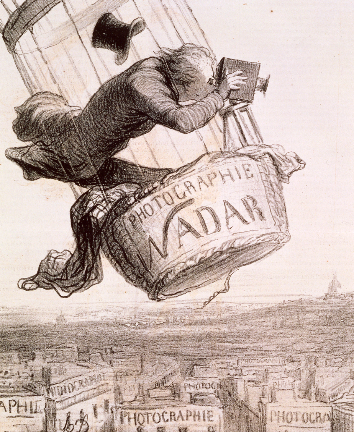 Nadar, Raising Photography to the Height of Art, by Honoré Daumier, 1862.