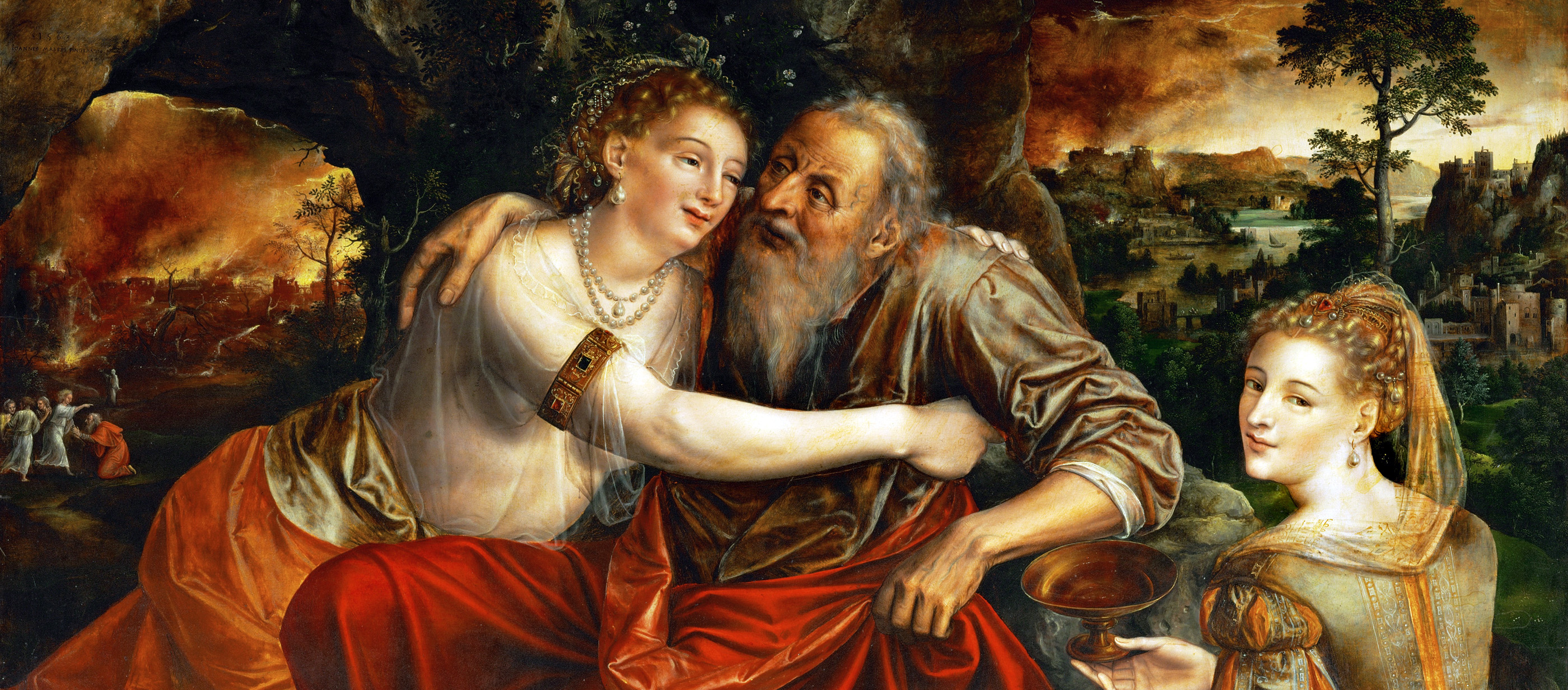 Lot and His Daughters, by Jan Metsys, 1563.