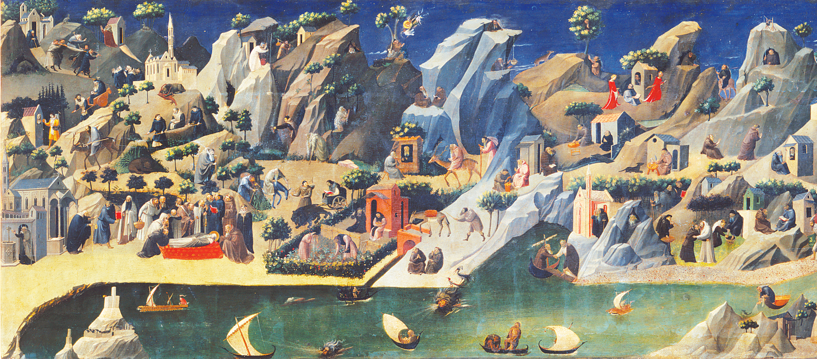 The Thebaide, by Fra Angelico, c. 1420. Uffizi Gallery, Florence, Italy. 