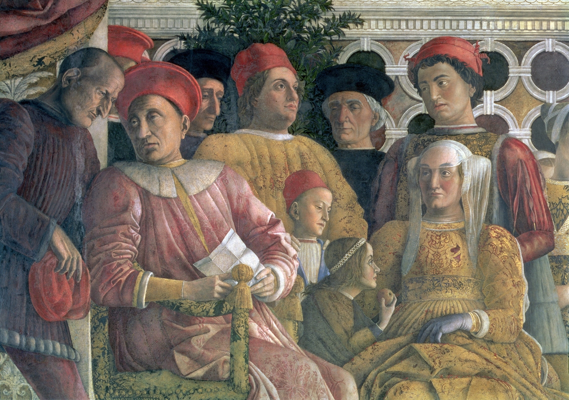 The Family and Court of Ludovico Gonzaga (detail), by Andrea Mantegna, c. 1470..