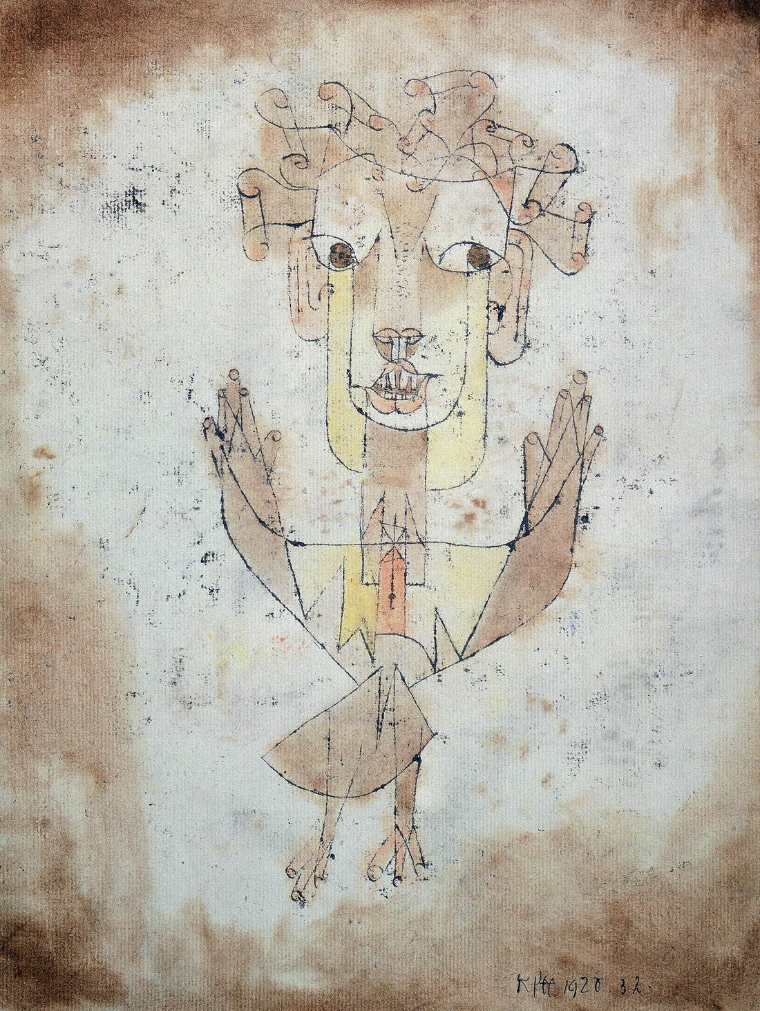 Angelus Novus, by Paul Klee, 1920. Israel Museum, Jerusalem. 