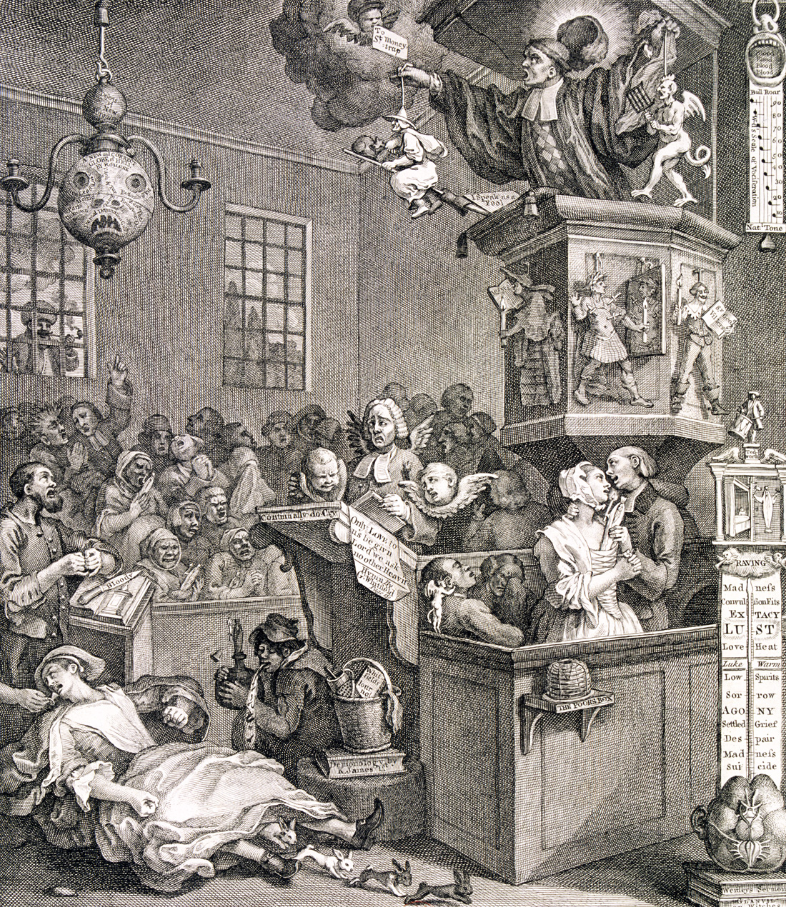 Credulity, Superstition, and Fanaticism, by William Hogarth, 1762. 