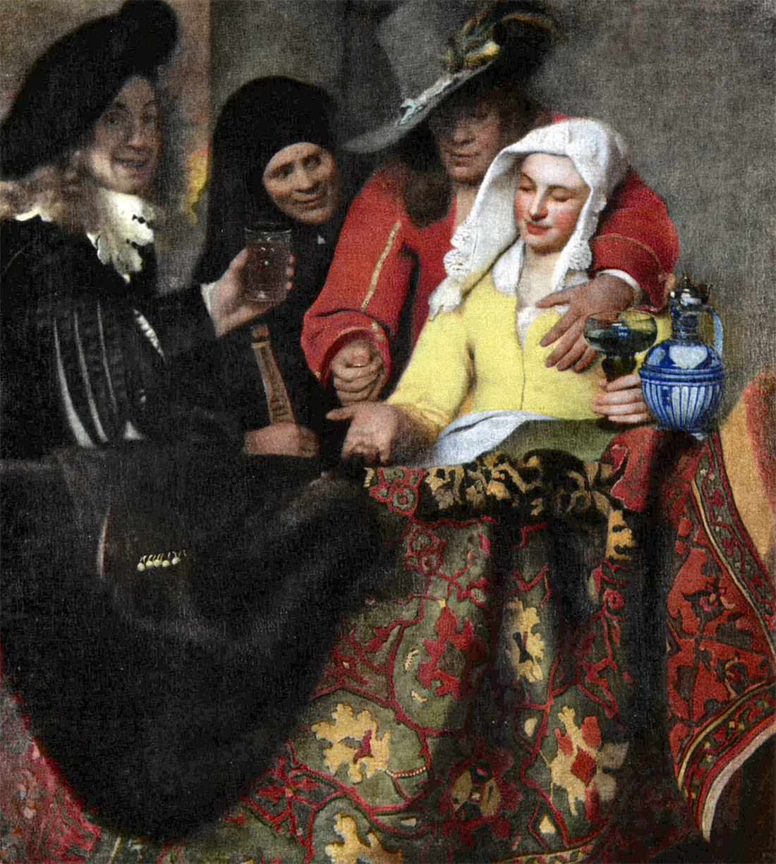 At the Procuress’: The Courtesan, by Jan Vermeer, 1656. Gemäldegalerie Alte Meister, Dresden, Germany. 