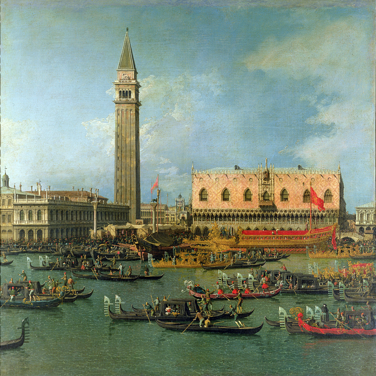 The Bucentaur Returning to the Molo on Ascension Day, by Canaletto, c. 1740. © Collection of the Earl of Leicester, Holkham Hall, Norfolk/The Bridgeman Art Library International.