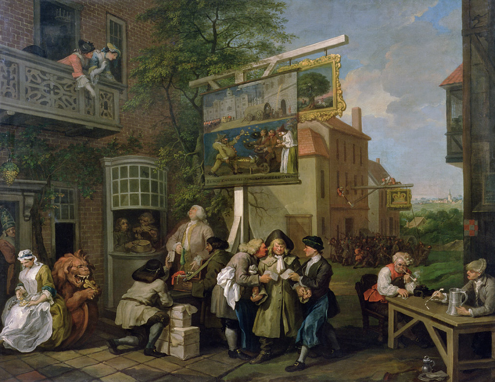 An Election: Canvassing for Votes, by William Hogarth.