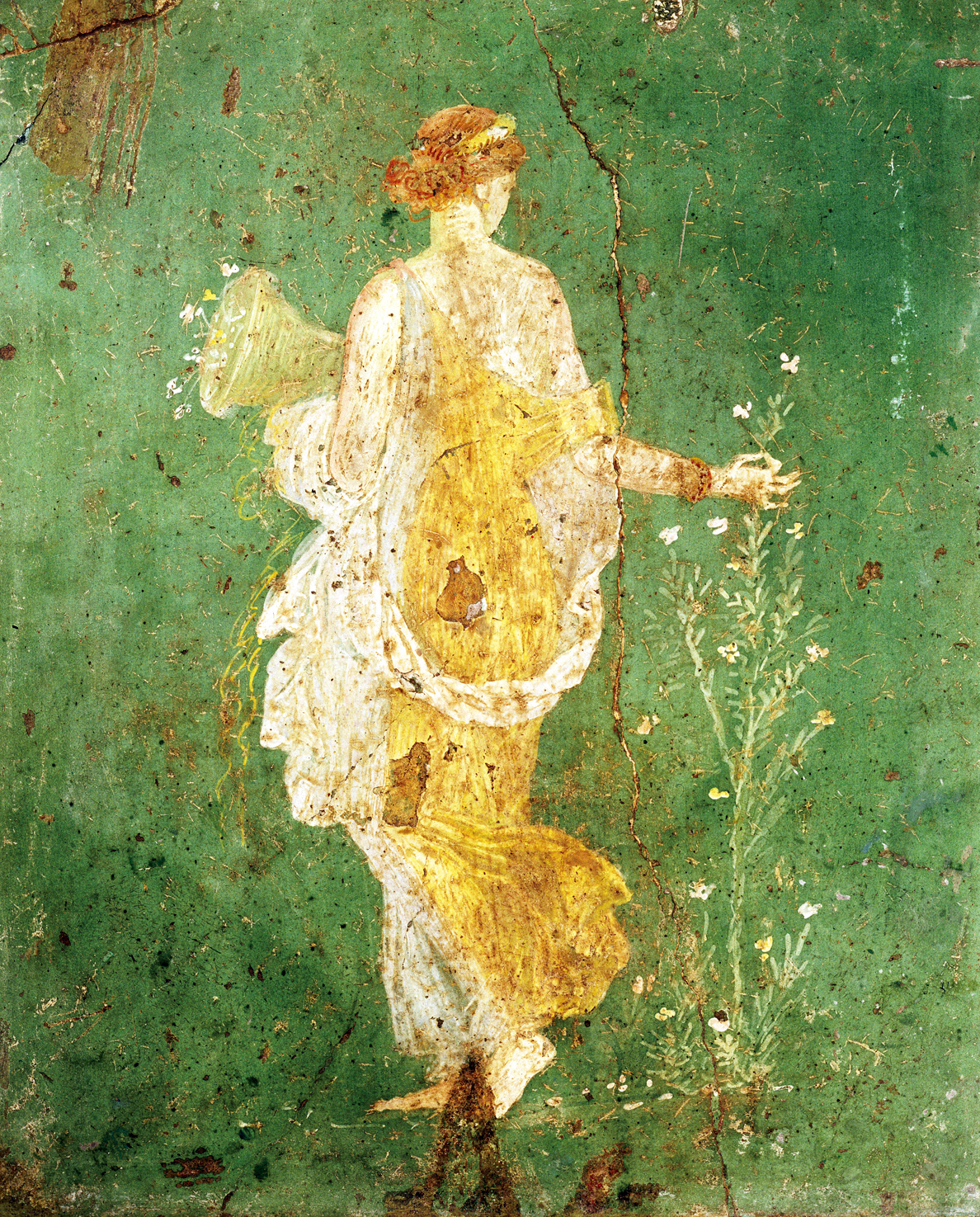 Flora, goddess of spring, fresco from the Villa di Arianna, first century. Naples National Archaeological Museum, Naples, Italy. 