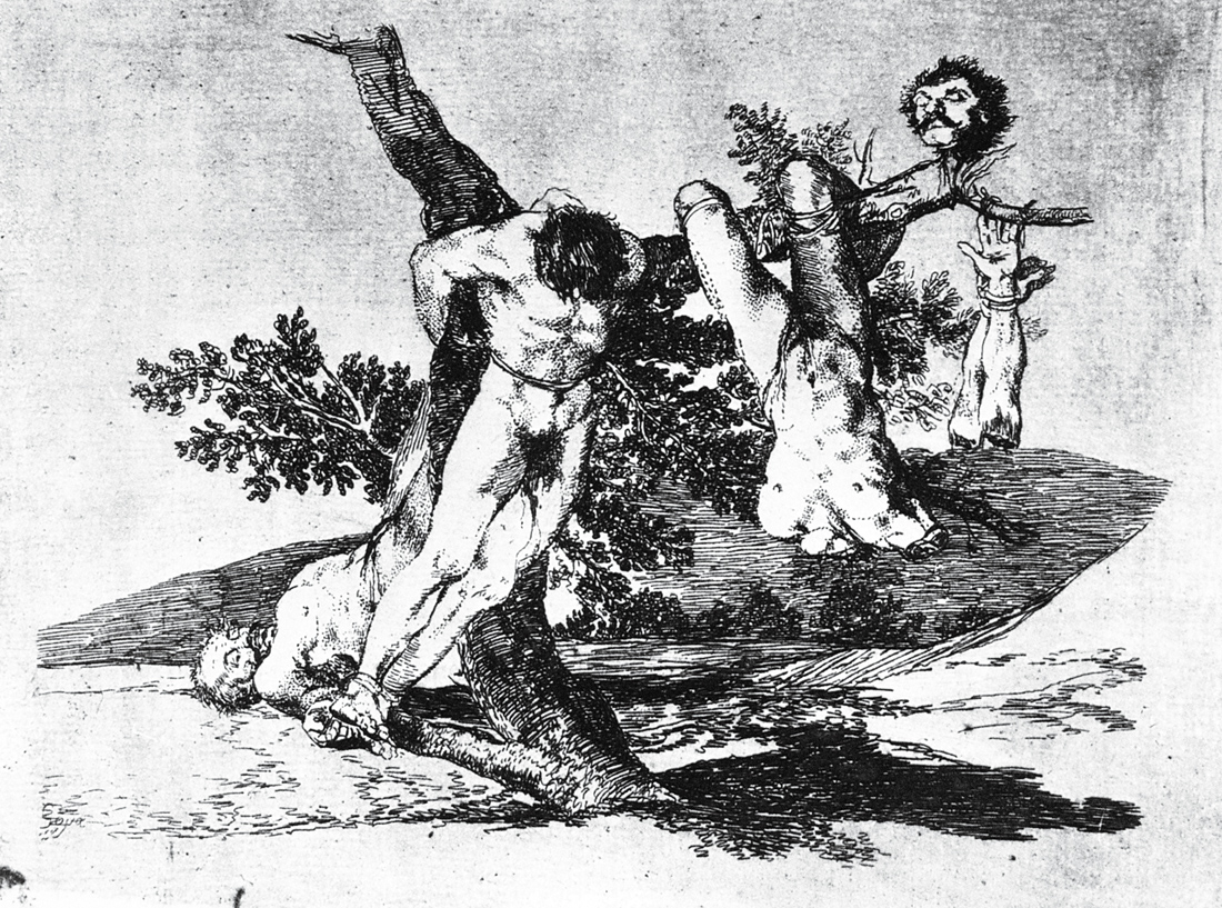 Heroic Feat! Against the Dead!, from The Disasters of War, by Francisco de Goya y Lucientes, 1814. Prado Museum, Madrid.